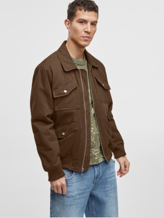 Mode of One Other - Mode of One Mens Bomber Jacket Coat XL Brown Solid Size XL NWT